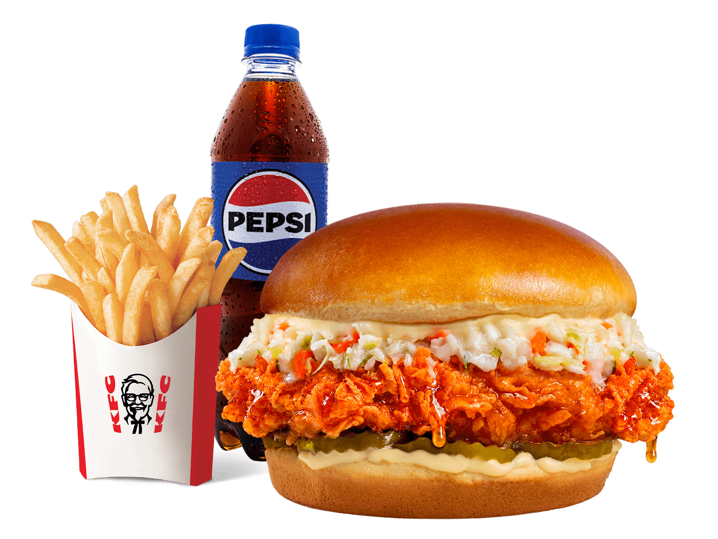 Combo Hot Honey Kentucky Chicken Sandwich